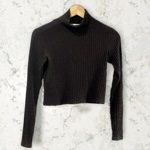 Aritzia Wilfred Dark Brown Knit Top XXS
